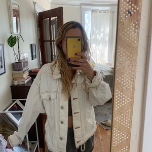 white denim jacket